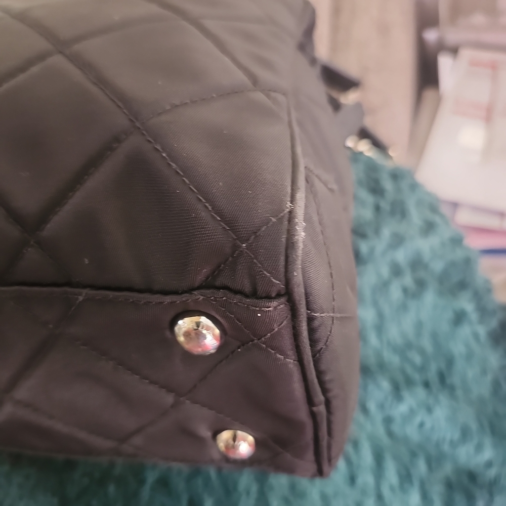Prada Black Tussu Quilted Nylon Bag + Lock & Key W/Poshmark Authentication - Picture 11 of 15